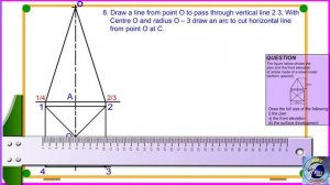 How to draw surface development of a square pyramid  | Bottom opened |