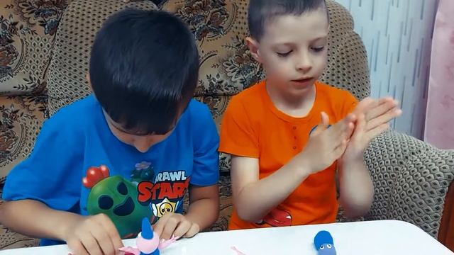 Лепим дедушку свинки пеппы! лепка для детей смотреть онлайн