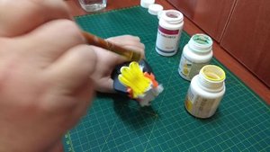 Салфетка в технике складного батика.