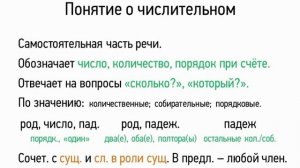 2(6) кл  Числительное