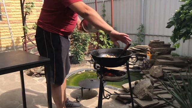 ОДЖАХУРИ ПО ГРУЗИНСКИ В КАЗАНЕ НА КОСТРЕ