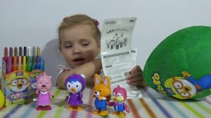 Пороро большое яйцо сюрприз распаковка игрушки Pororo giant surprise egg with to