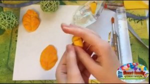 Роскошная брошь из полимерной глины! "Осенний лист"