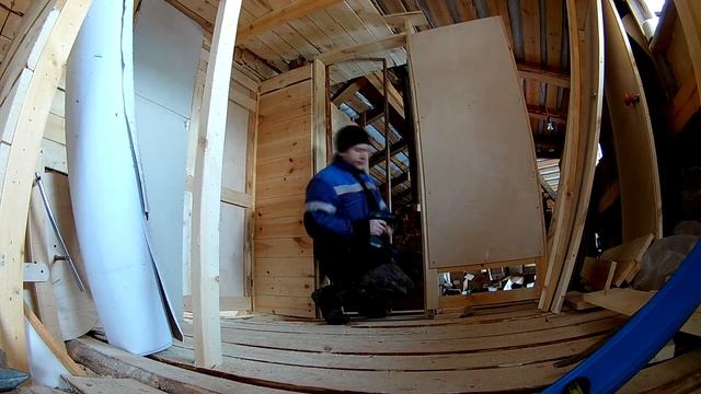 Мансарда из досок, опилок и гипсокартона 3 часть смотреть онлайн