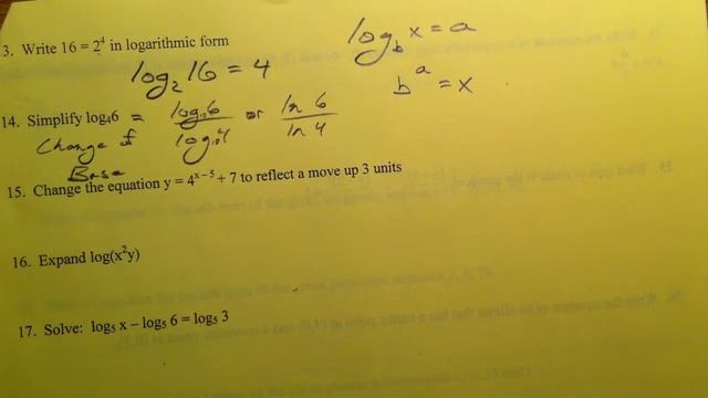 Algebra 2 - Semester 2 Review: Exponentials and Logarithms (2 of 4) смотреть онлайн