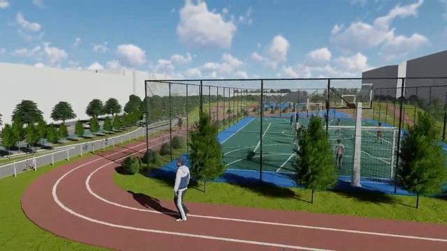 Спортивный комплекс/Revit+Lumion9