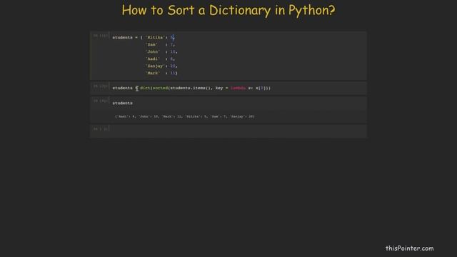 Sort a Dictionary by Key or Value in Python | Python Dictionary Tutorial #10