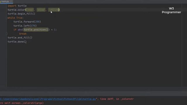 Python programming with w3programmer modules with turtle method| смотреть онлайн