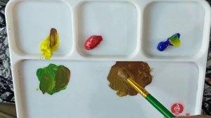 DIY  gold color | how to make golden color mixing primary colors | Golden acrylic paint tutorial