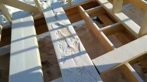 Каркасный дом 6х8 своими руками. Часть 14 - Установка перегородки и Матицы