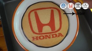 Car Brand Logos Pancake art -  Volkswagen, Honda, Toyota, Mercedes Benz