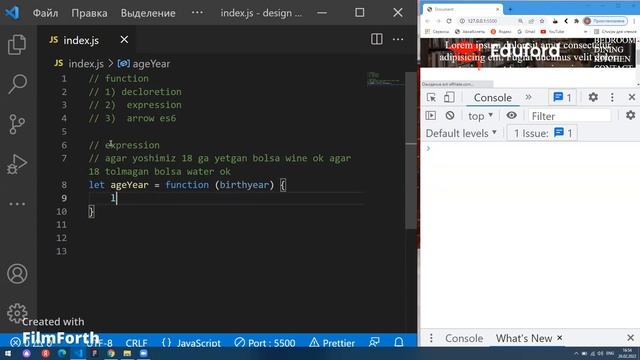 javascript function Expression tutorial