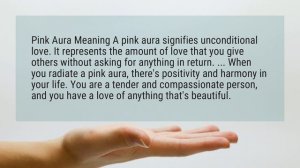 What does a pink aura mean?