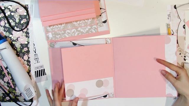 24 Свадебный альбом. Оклеиваю основу скрап бумагой, разворот 3 смотреть онлайн