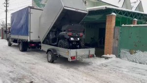 7132-8К с Подъемным бортом - Разгрузка квадроцикла.
