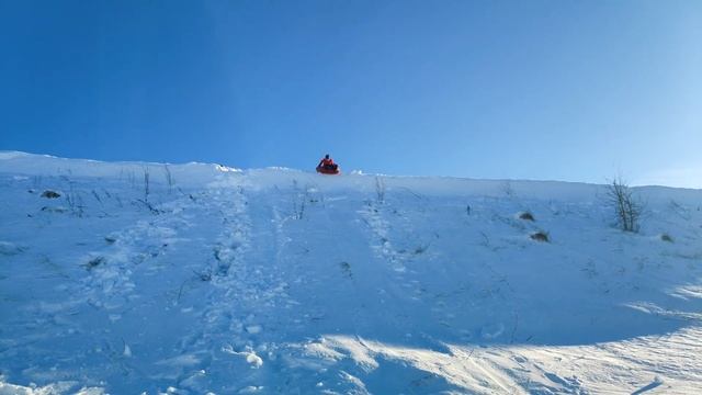 Видеомонтаж. Катание на ватрушке. смотреть онлайн