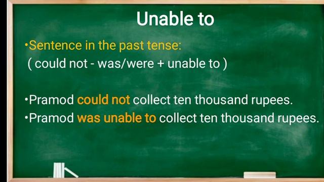 Unable to/DIPAK SARNOBAT/Basic Concepts In English Grammar/For SSC,HSC and Various Competitive Exam