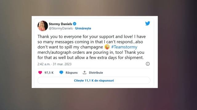 Trump's reaction after being indicted in the Stormy Daniels case | Stormy Daniels posted a tweet