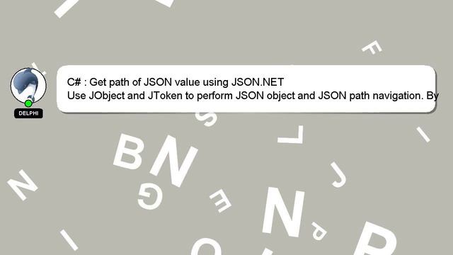 C# : Get path of JSON value using JSON.NET смотреть онлайн