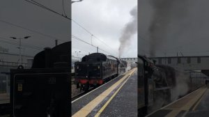 Black 5 leaving Peterborough railway station