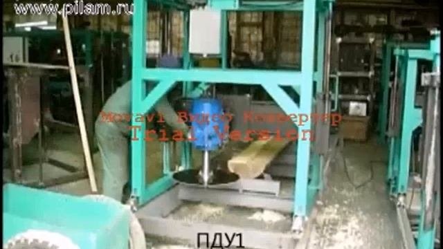 Углоповоротная пилорама видео в работе ПДУ1 500