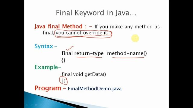 Java Programming (final Keyword in Java) смотреть онлайн