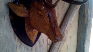 Голова оленя из дерева своими руками.....