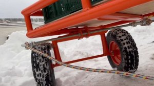 Поворотная ось  - управление с зади тележка Муравей