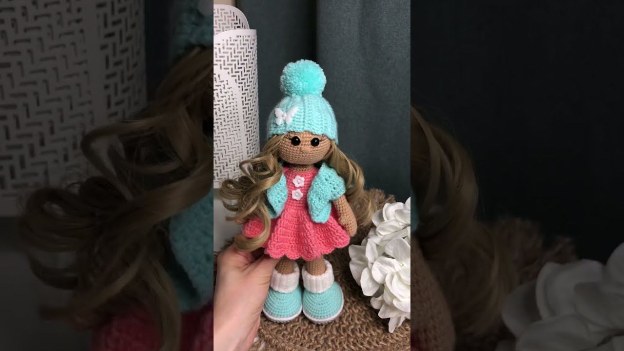 Вязаная куколка  Подробный МК на моём сайте смотреть онлайн