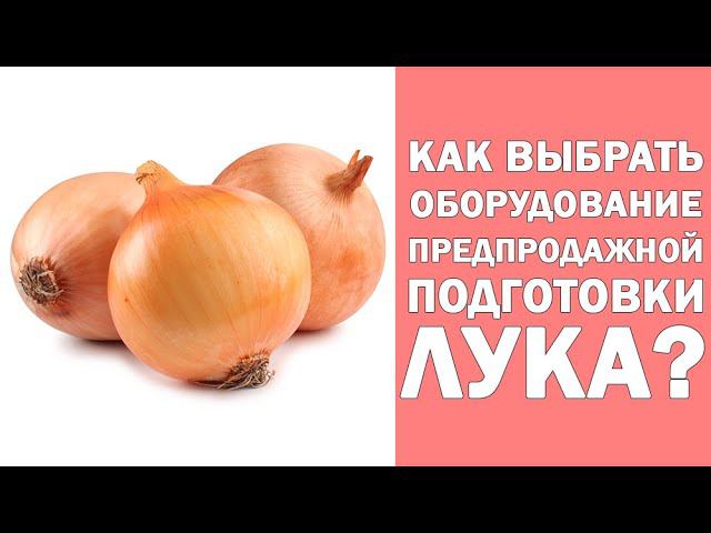 Оборудование для работы с луком. Как выбрать?