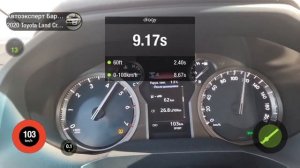 Разгон Toyota Land Cruiser Prado-150, 249 л.с от 0 до 100 км/час