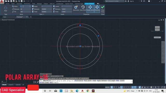 Creating 3D gear in AutoCAD | How do you make a gear in AutoCAD | AutoCAD training 3D gear| 2D gear