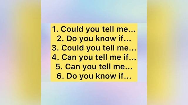 Indirect Questions: Listening And Grammar Practice