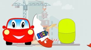 Мультик про машины. Техника и дорожно строительные машины. Киндер Сюрпризы