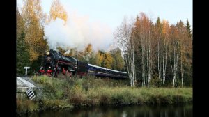 Ретропоезд "Рускеальский Экспресс" под паровозом Л-3958