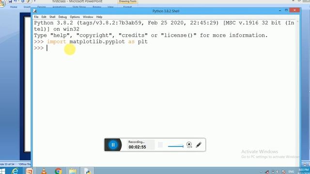 Line chart using matplot in python