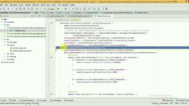 Google Map Android Application UI Clone using BottomSheet layout смотреть онлайн