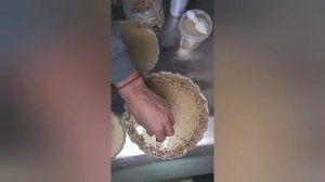 Фруктница из эпоксидной смолы"Песчаное дно"