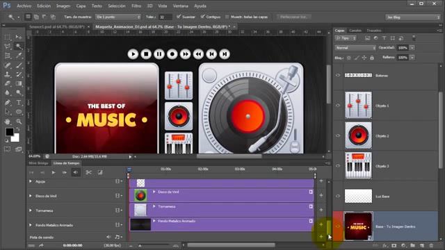 Tutorial Photoshop CS6 Extended: Maqueta Animada Estilo DJ. смотреть онлайн