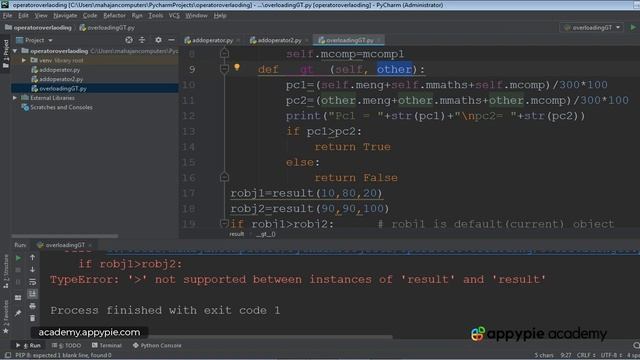 Overloading comparison operators - Lesson 112