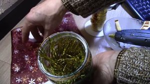 Новогодняя поделка в банке!  Мастер класс новогодний!