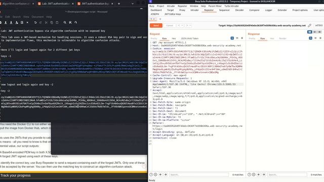 JSON Web Token Vulnerabilty |JWT Authentication Bypass Via Algorithm Confusion With No Exposed Key#