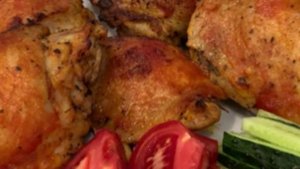 Сочные куриные бедра в кефире. Шашлык в духовке.