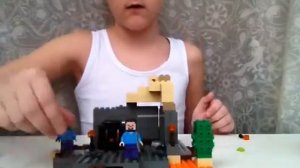 Lego minecraft. Лего майнкрафт. Спалнер зомби. Распаковка.