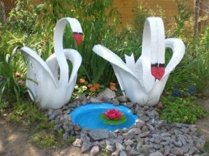Популярное Украшение для ДАЧИ ЛЕБЕДЬ  из покрышки