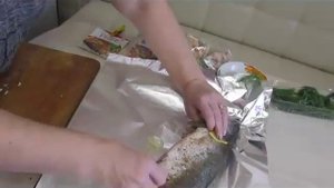 Горбуша в фольге, в духовке.