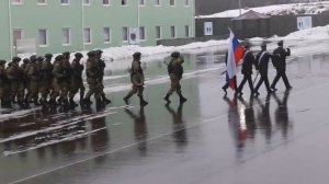 Вынос боевого знамени Бригады Береговой Охраны (Крым)