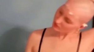 Headshave eyebrows shaved || Shaves her head bald..!!!