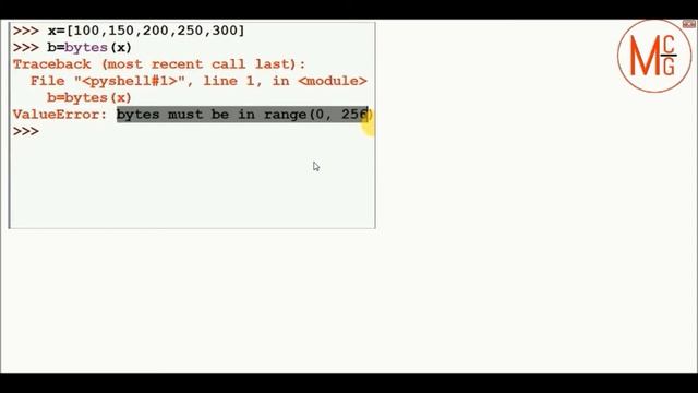 13. Data Types in Python Lecture-5- bytes and bytearray