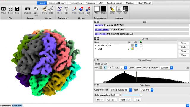 How to color proteins in a cryoEM map with ChimeraX смотреть онлайн